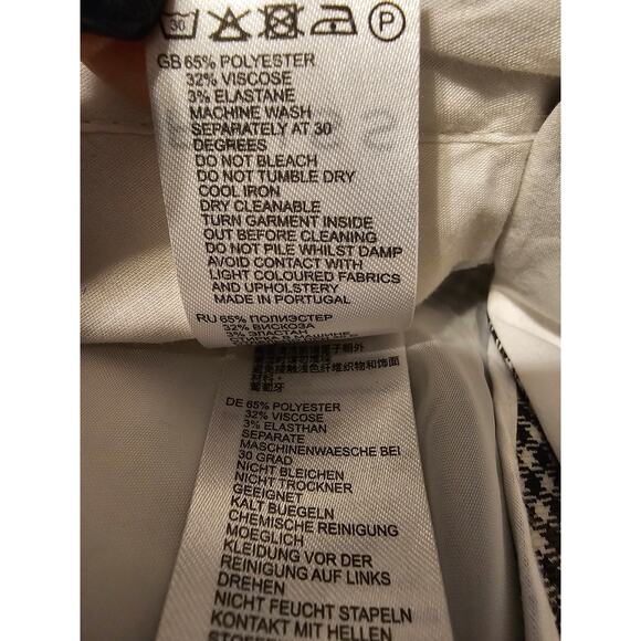 Reiss sz 30 waist brown black check cuffed slim leg dress pants MP25 - Picture 7 of 7